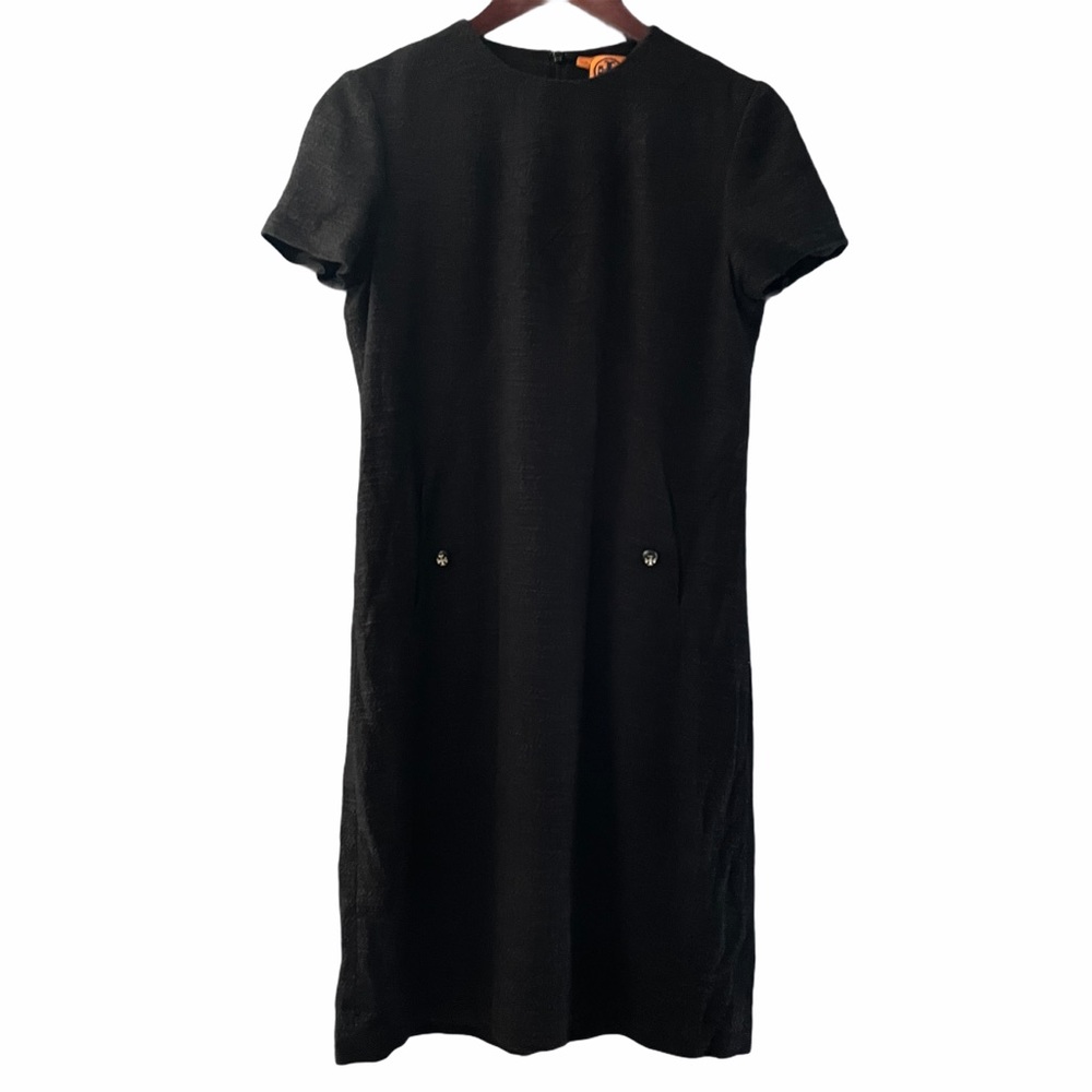 Tory Burch Black Short Sleeve Shift Dress size 8